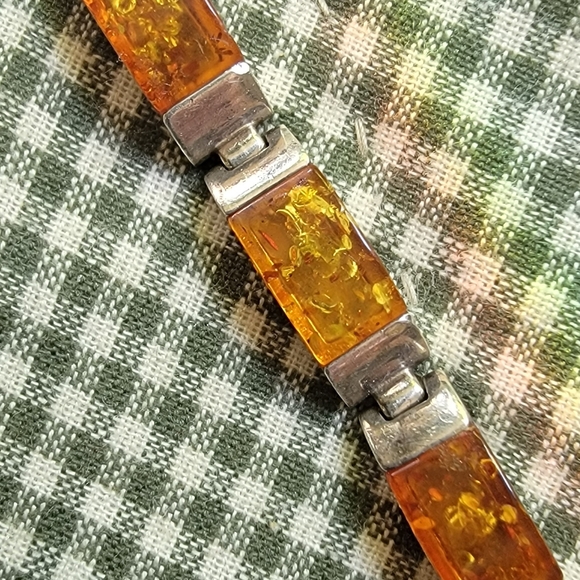 COPY - 🍂Vintage Sterling Silver Baltic Amber Bracelet - Picture 2 of 8